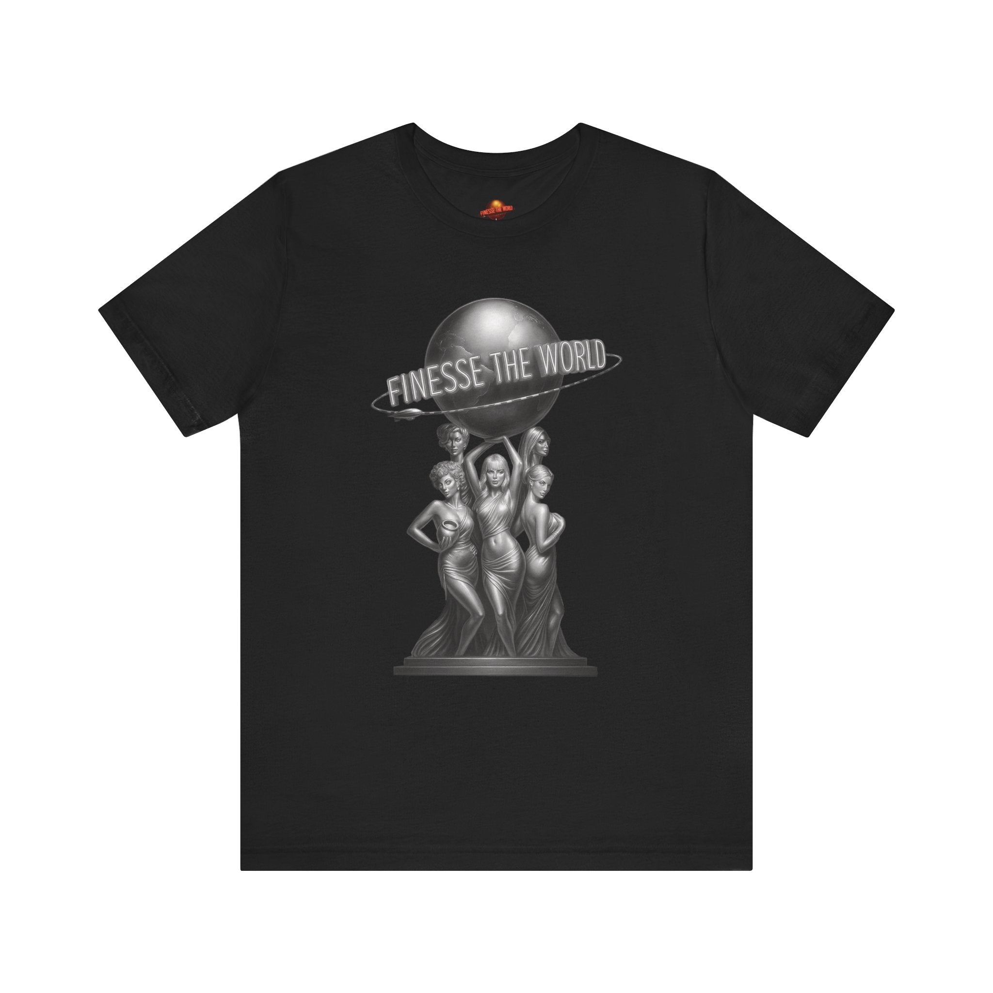 Finesse The World "Scarface Statue" BW Graphic T-Shirt