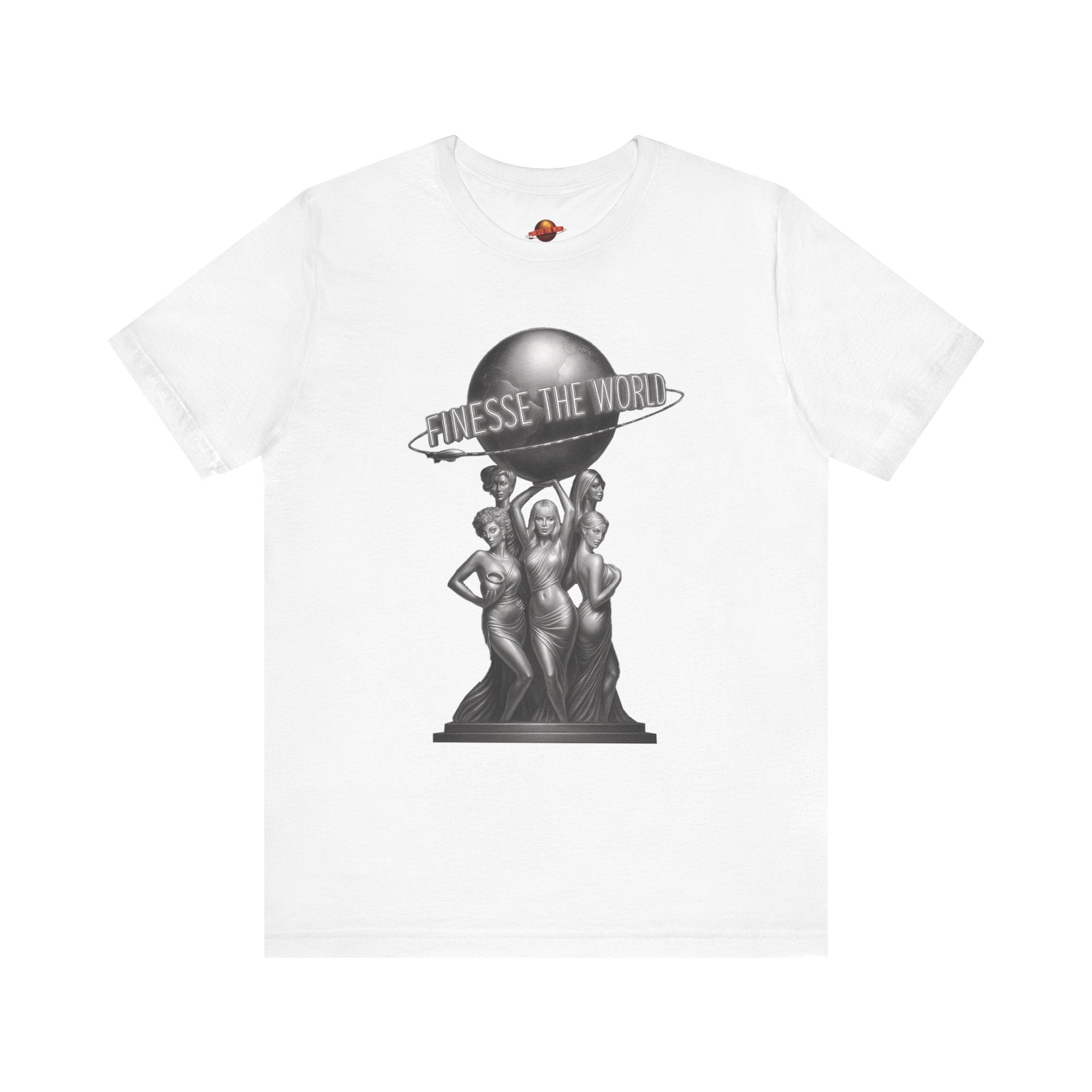 Finesse The World  "Scarface Statue" BW Graphic T-Shirt